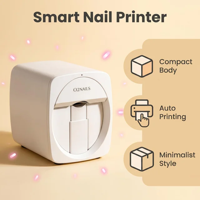 Alternative view of Portable 3D Nail Painting Printer, APP Controlled DIY Nail Art Machine with 1000+ Patterns, Ideal Gift for Girls Ladies, Suitable for Home and Salon Use