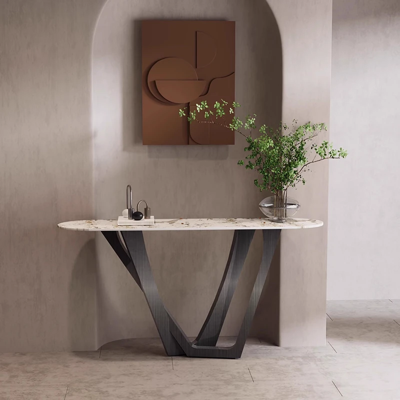 Consolle minimaliste in stile semplice Consolle portaoggetti Tavolo estetico salvaspazio Tisch Wohnzimmer Mobili da soggiorno - immagine 4