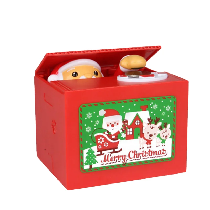 Christmas Coin Bank Kids Money Bank Automated Santa Claus Thief Money Boxes for Children Coin Piggy Saving Box Xmas gift