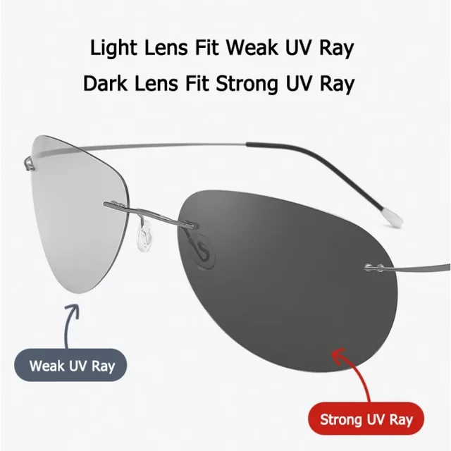 초경량 티타늄 편광 광변색 렌즈 선글라스