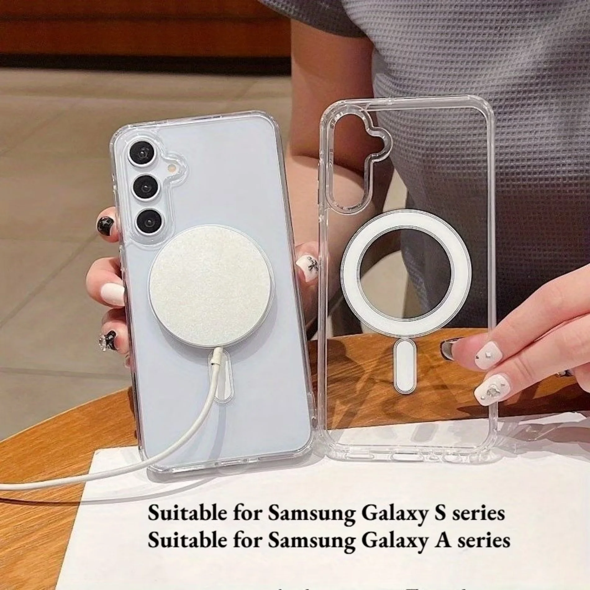 Magnetic Clear Silicone Phone Case Cover