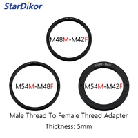StarDikor M42/M48/M54 x0.75 Male To Female Thread Telescope Adapter Ring Aluminium Alloy For Zwo Qhy Camera Thickness-5mm 1