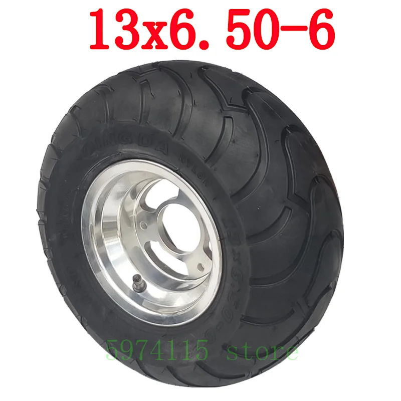 Pato batería comprar 13x6.50-6 Inch Road Tire With Wheel Rim For Electric Kart Atv Scooter  Accessories - AliExpress
