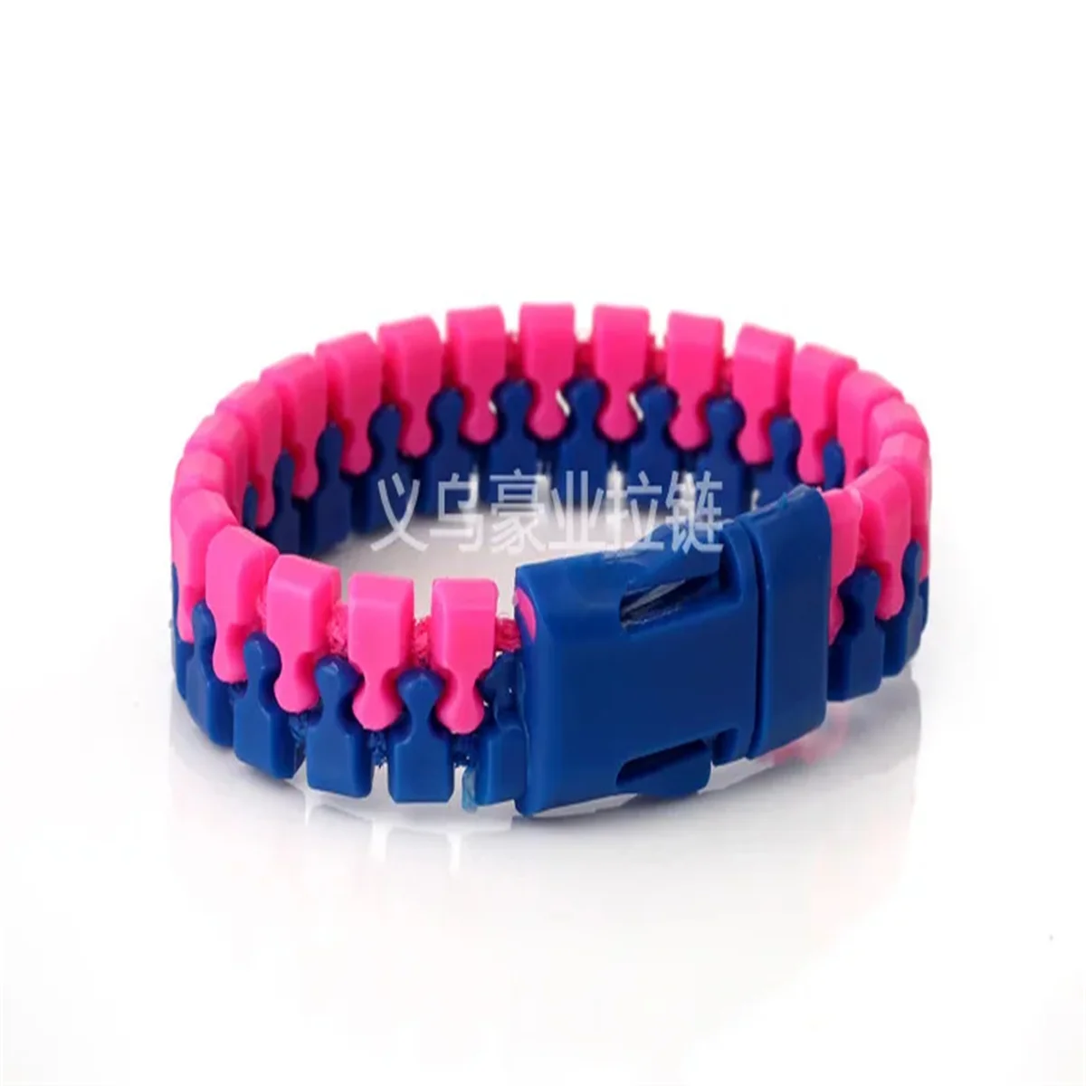 두껍고 두꺼운 이중 색상 지퍼 팔찌, 첫 감압 지퍼 팔찌, 쥬얼리 생일 및 파티 선물, 5 개