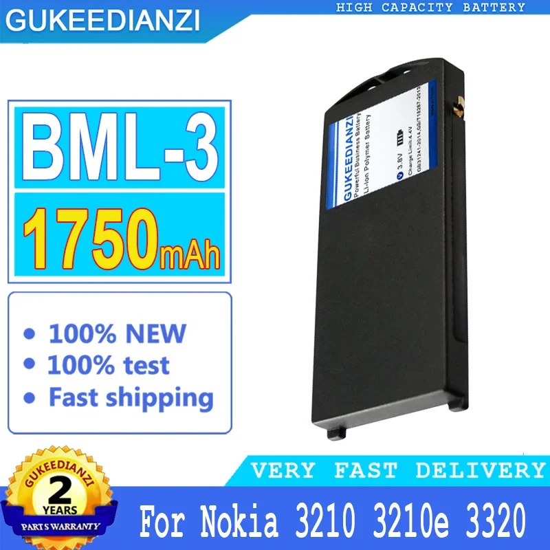Batteria Gukeedianzi Per Nokia, Batteria Di Grande Potenza, 1750Mah, Bml-3, Bml3, 3210, 3210E, 3320