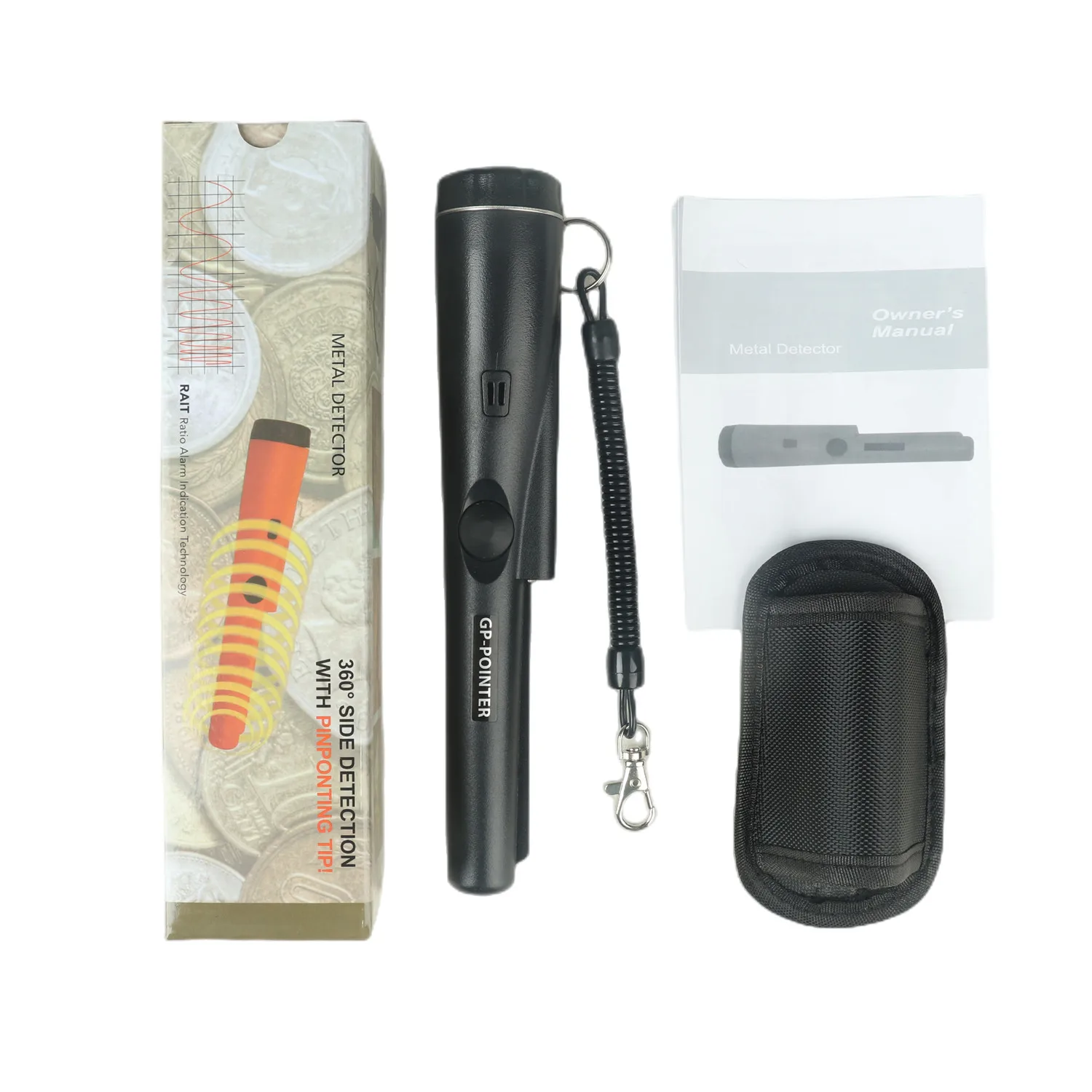 Handheld PinPointer Wand,360°Serch Treasure Pinpoint Finder Probe with Holster High Sensitivity for Gold Coin Silver Jewelry 4