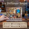DIY Wooden Doll Houses Magic Shop Casa Miniature Building Kits with Music Sound USB Power Dollhouse for Girls Birthday Gifts 4