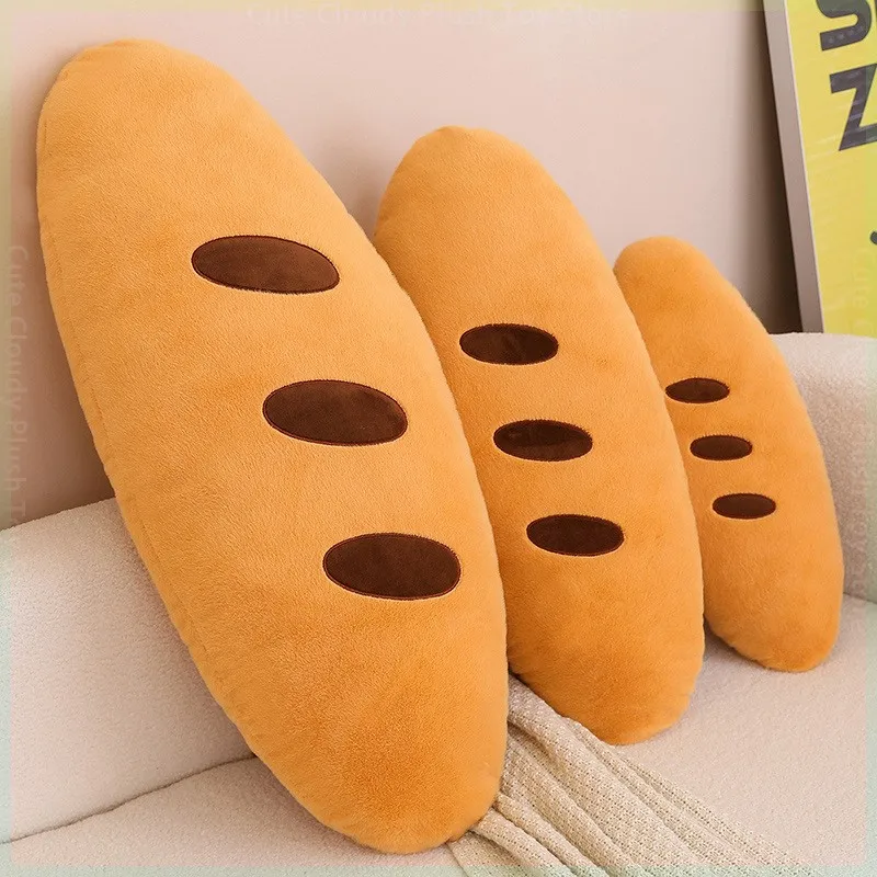 

Simulation 3D Print Realistic Baguette Bread Plush Giant Throw Pillows Stuffed Soft Food Sofa Cushion Creative Toys for KidsGift