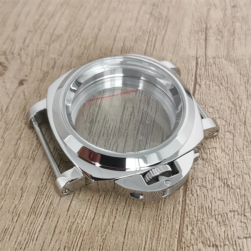 316L Stainless Steel 40mm NH35 Cases, with Crown Guard Bridge, Full Sand/Polished Watch Case, for NH35 NH36 NH34 4R 7S Movement