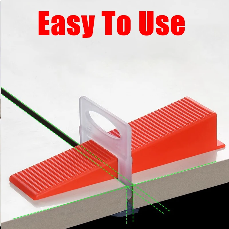 100-300pcs Reusable Tile Leveling System Clips Spacers Ceramic Wedges Insert for Tiling Floor Wall Carrelage Construction Tools