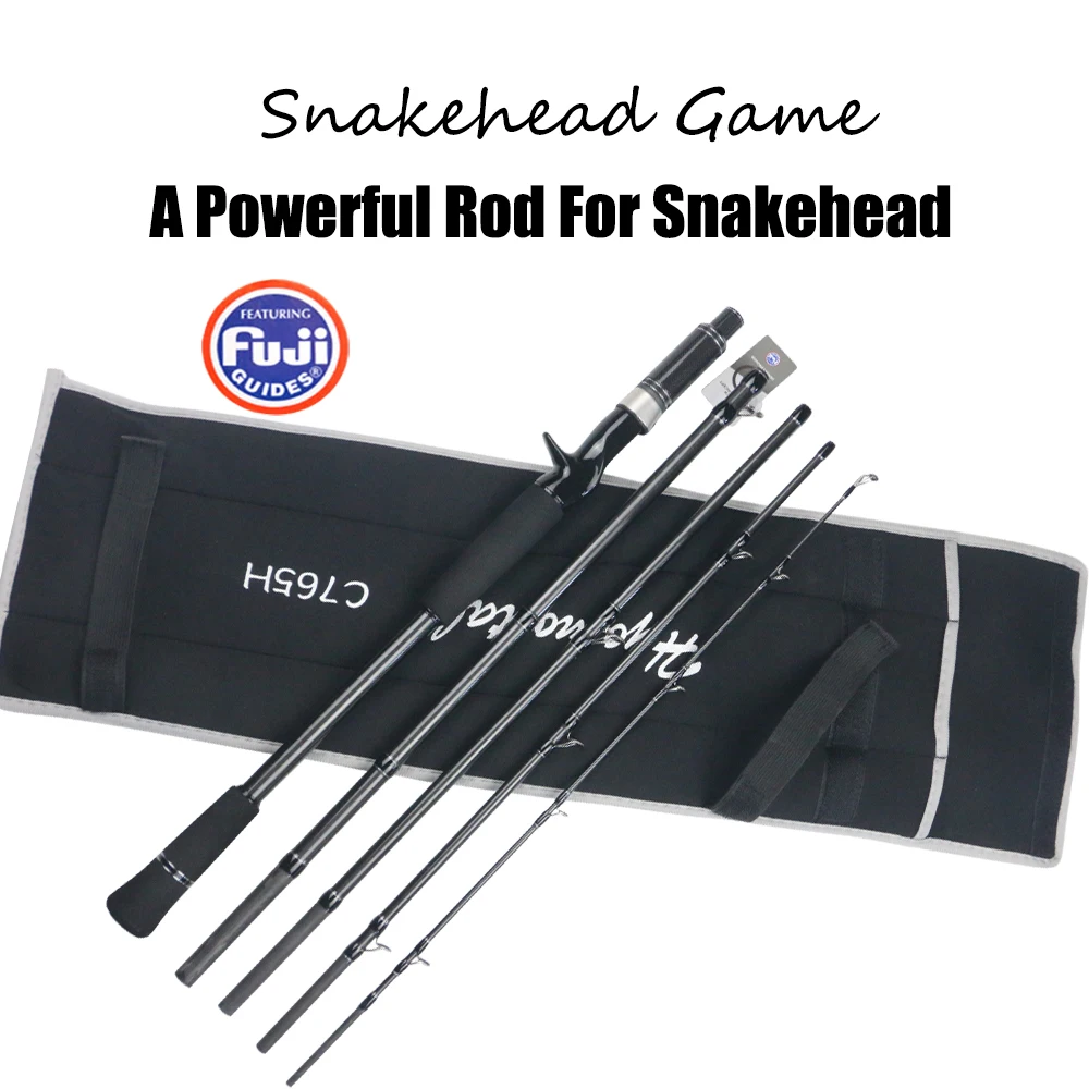 Rod Blank 2.28M 5 Setions Travel Snakehead Fishing Rod Power H Fuji ...