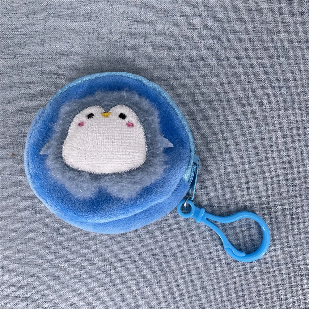 12PCS 8CM 푹신한 작은 펭귄 플러시 지갑, 플러시 동물 장난감 동전 지갑 파우치