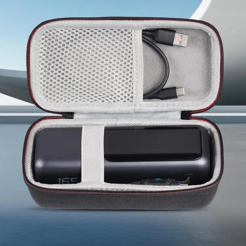 Carry Case Storage Bag Shockproof Storage for Laptop Mobile Power 165W Scratch Resistant Box with Mesh Pocket Q84A