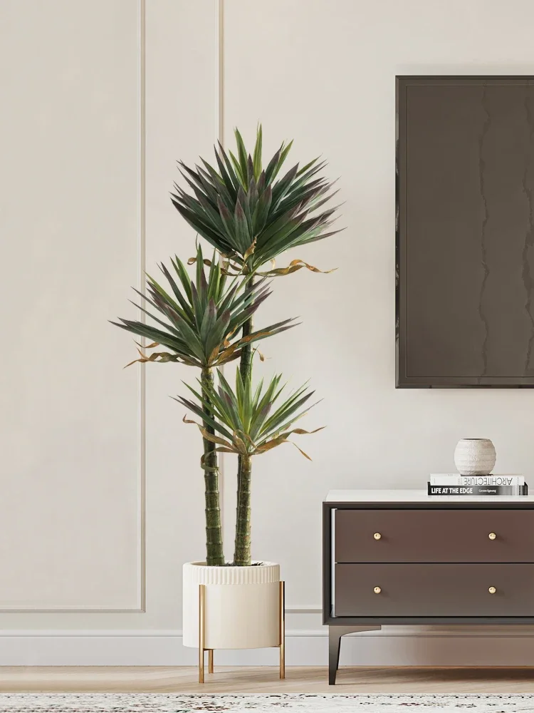 

Большая имитация растений в скандинавском стиле, искусственные деревья Agave, бионическое зеленое растение бонсай, украшение для пола в комнатной гостиной