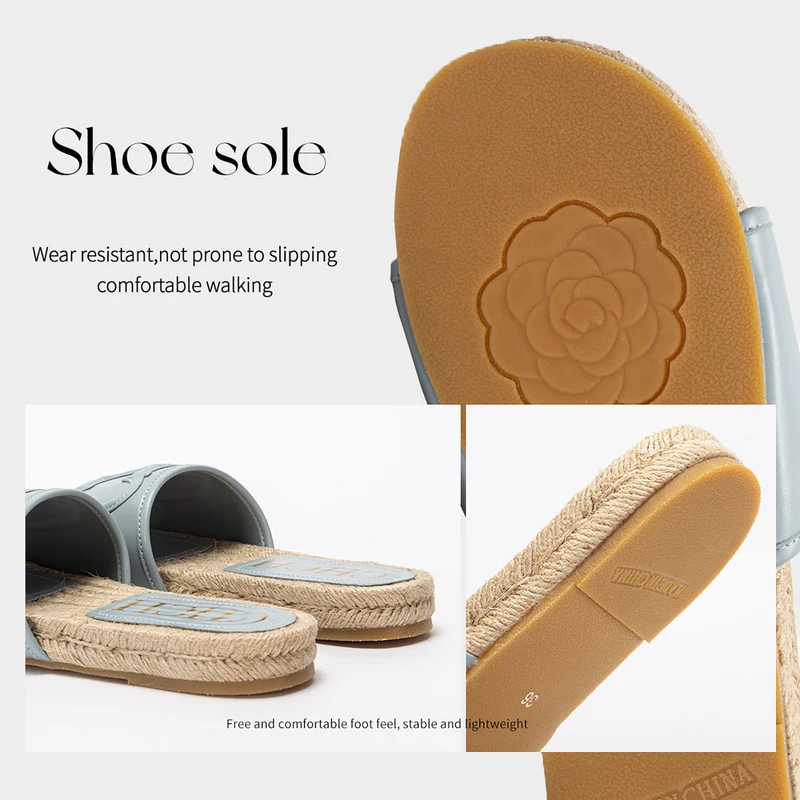 CHCH Women's Beach Shoes New Hemp Bottom Anti slip Women's Sandals Lefu Shoes