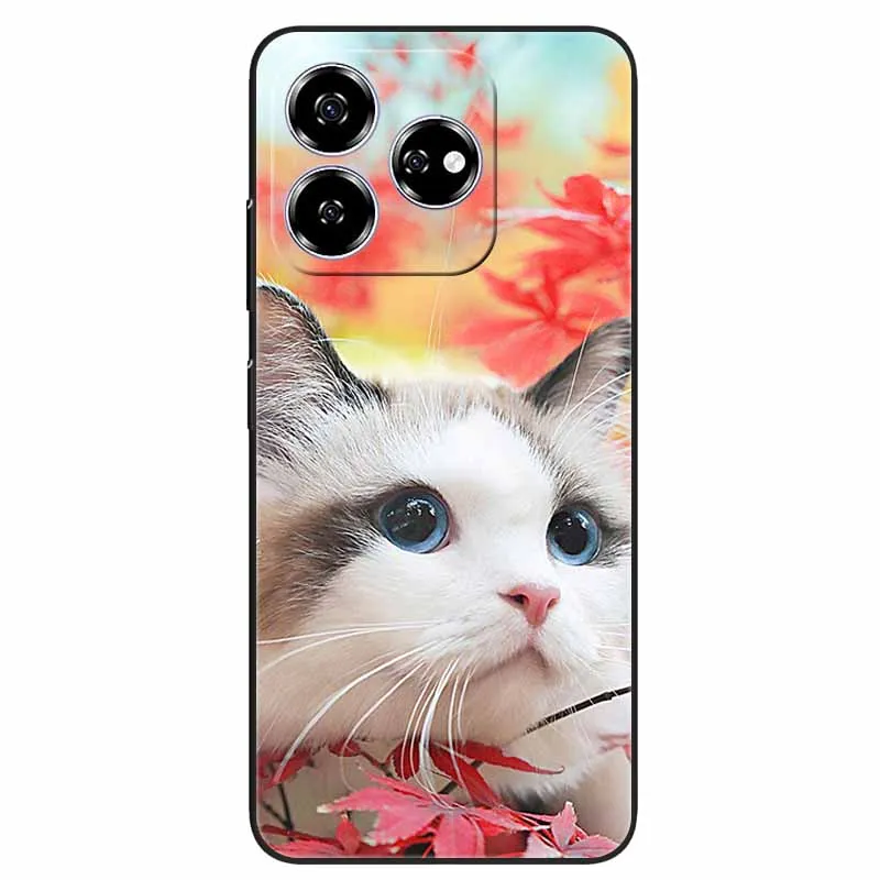 Stylish Black TPU Soft Silicone Phone Cover with Artistic Design