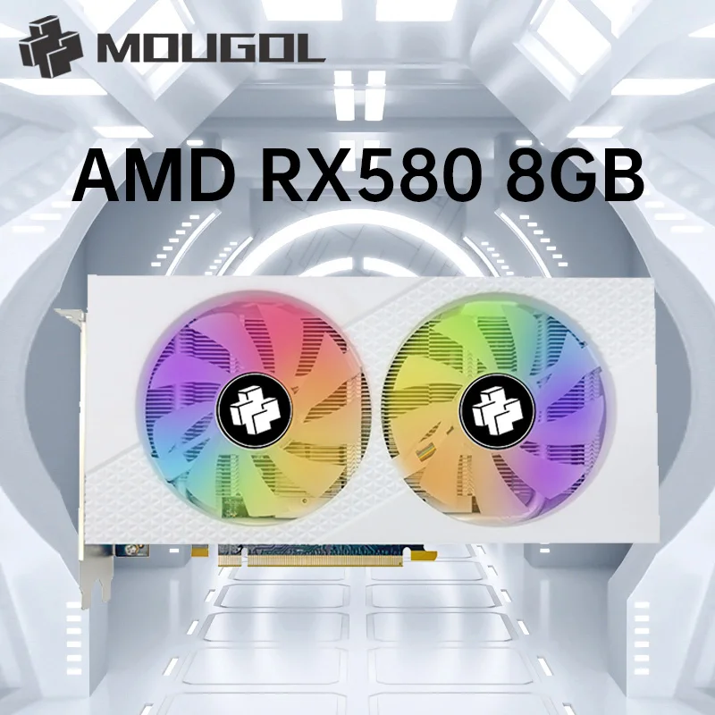 

Видеокарта MOUGOL AMD Radeon RX580 8g GDDR5, память для видеоигр PCIE3.0X16 DVI DP, подходит для настольных компьютеров, видеокарт