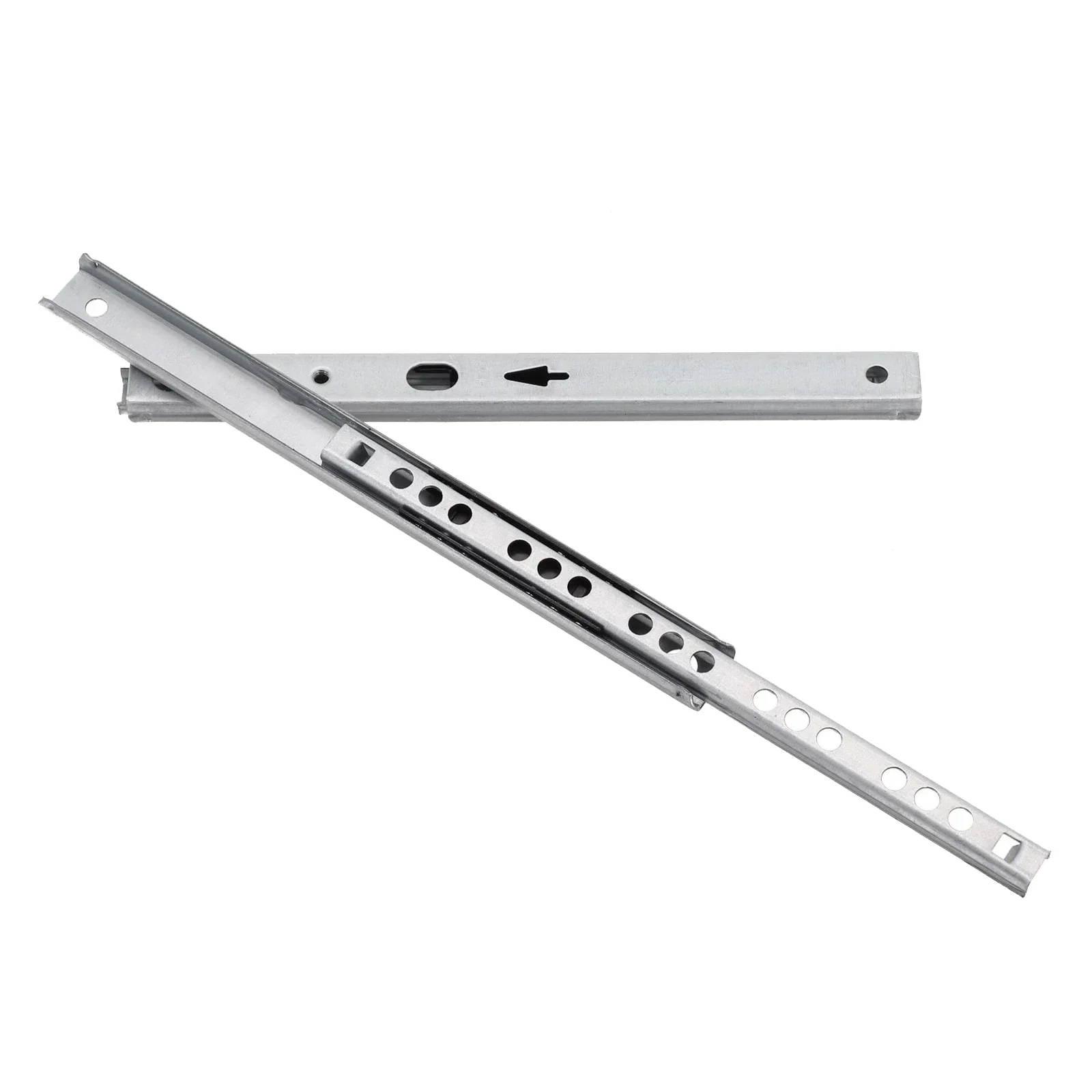 2PCS Kitchen Cupboard Drawer Slides Furniture Guide Rail Full Extension 17mm