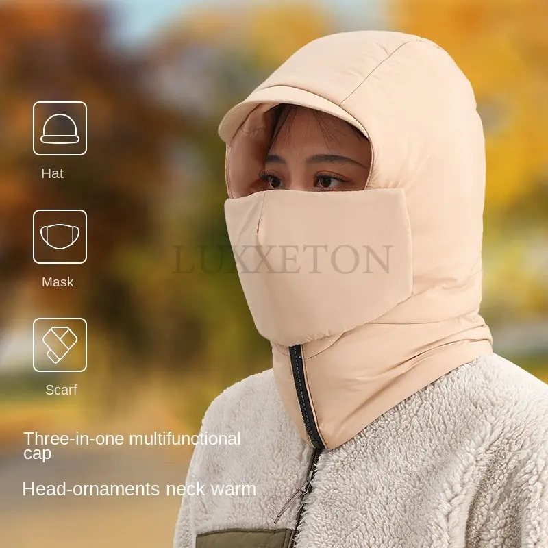

Hat For Men Winter Hat With Face Cover Winter Warm Facemaskes Earflaps Cap Men's Women's Winter Beanie Hat Scarf Set For