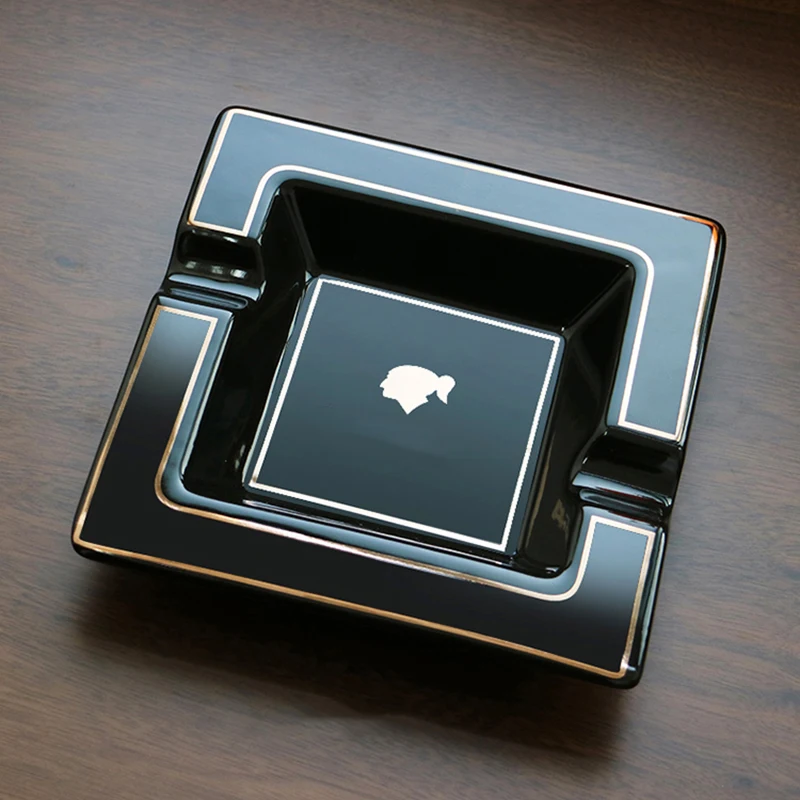 Cigar Ashtray Classic Ceramic Home Cigar Holder Gadgets Portable Travel Ash Slot Tobacco Cigarette Ashtrays Tools portable ashtray,ceramic ashtray