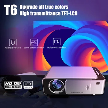 미니 1080P 휴대용 프로젝터, 영화 빔 안드로이드 LED 프로젝터, 휴대폰 비디오 프로젝터, 홈 시어터 프로젝터