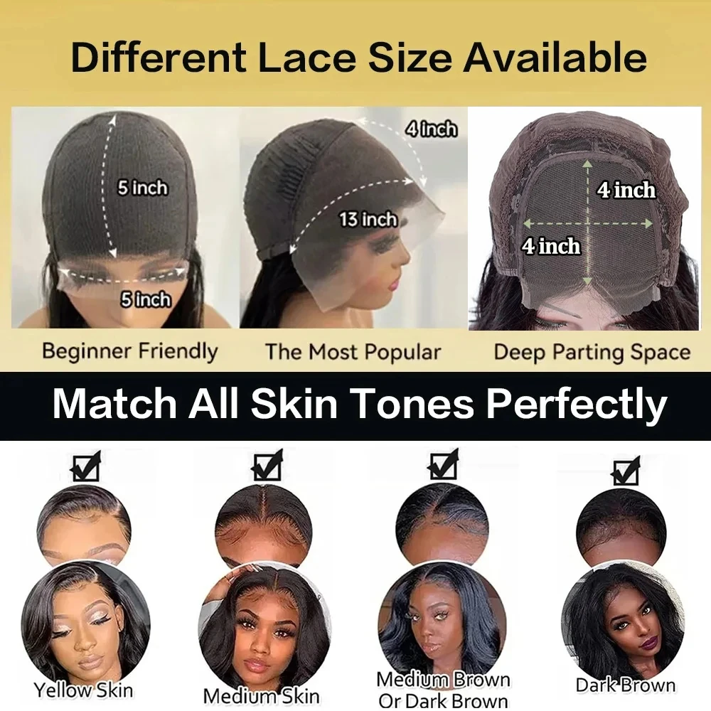 Caramel Brown Human Hair Wigs With Bangs Brazilian Pixie Cut Human Hair Wig Brown 13x4 Lace Front Straight Bob Wigs
