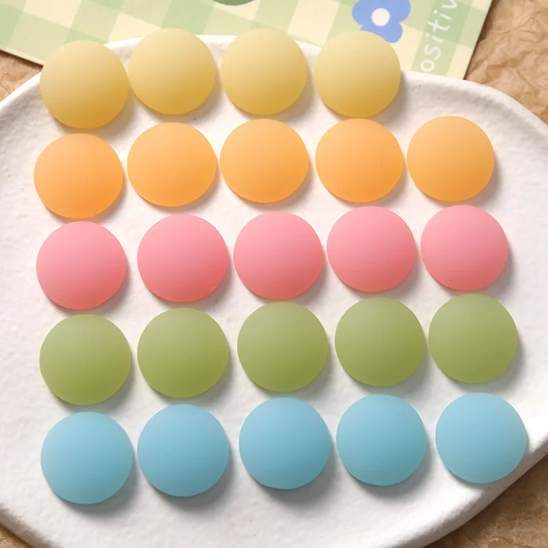 

100 шт., резиновые круглые кабошоны с плоским основанием, 19 х7 мм