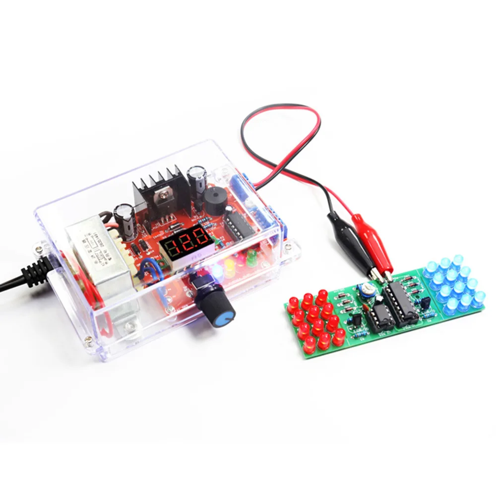 Einstellbares Spannungsregler-Modul LM317 Mit Digitaler Anzeige – 1,25–28 V DC, Max. 2 A, Mit Kühlkörper Für Netzteilprojekte