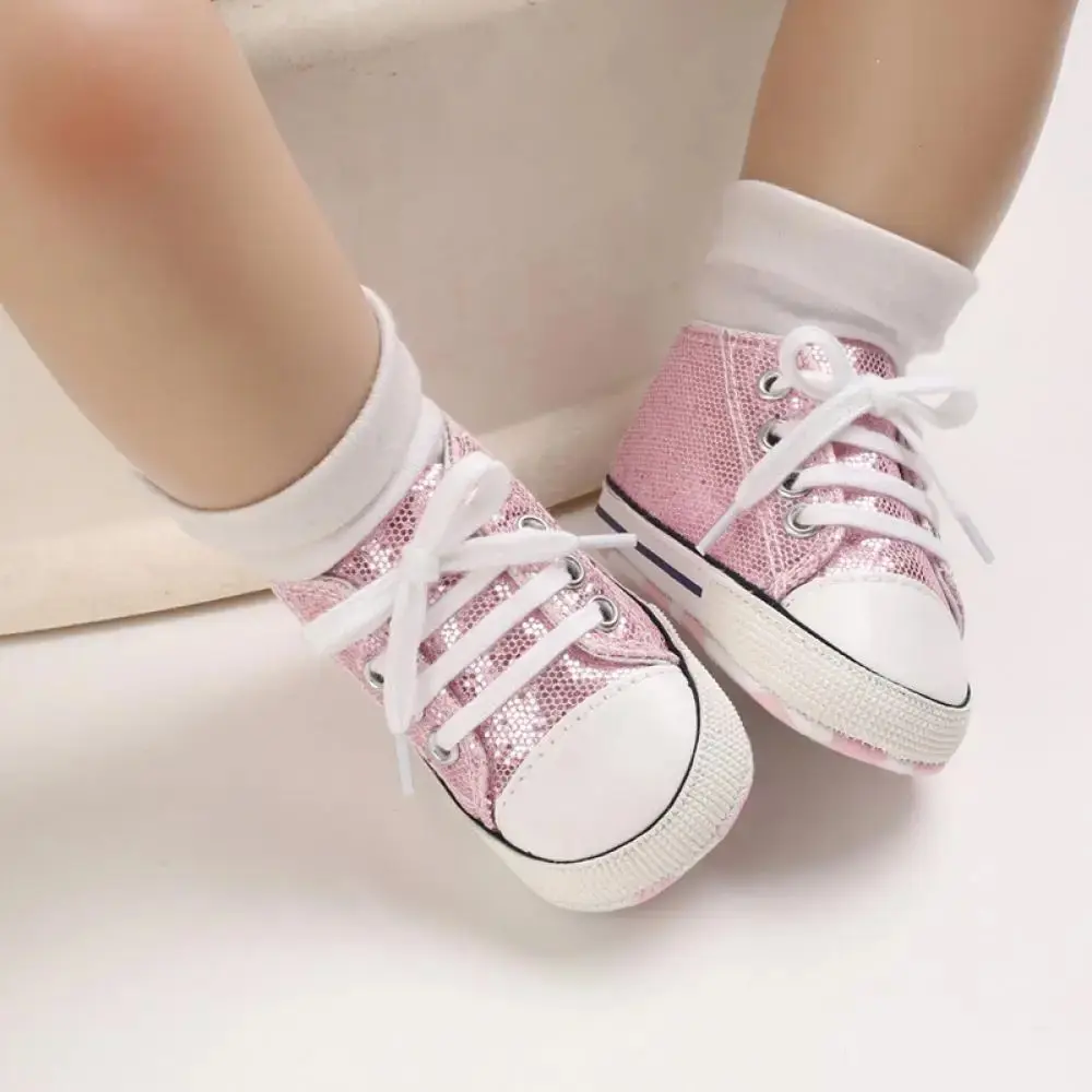Canvas Sneakers 1pc Baby Boys Girls Sports Shoes Infant First Walkers Toddler Soft Sole Anti-slip