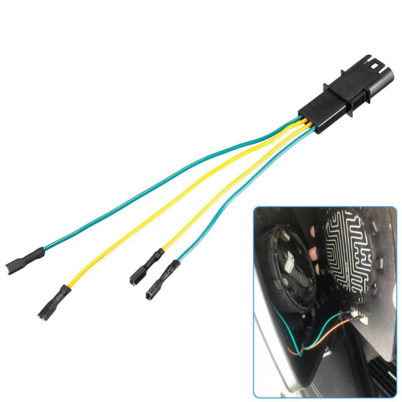 

4Pins 12V Side Mirror Heating Function Connector Cable Wire For-BMW X5 F10 Electric Heated Wing Mirror