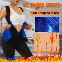 Sauna Suits for Women Full Body Waist Trainer Vest Workout Jumpsuits Slimming Body Shaper with Zipper and Breathable Crotch 5