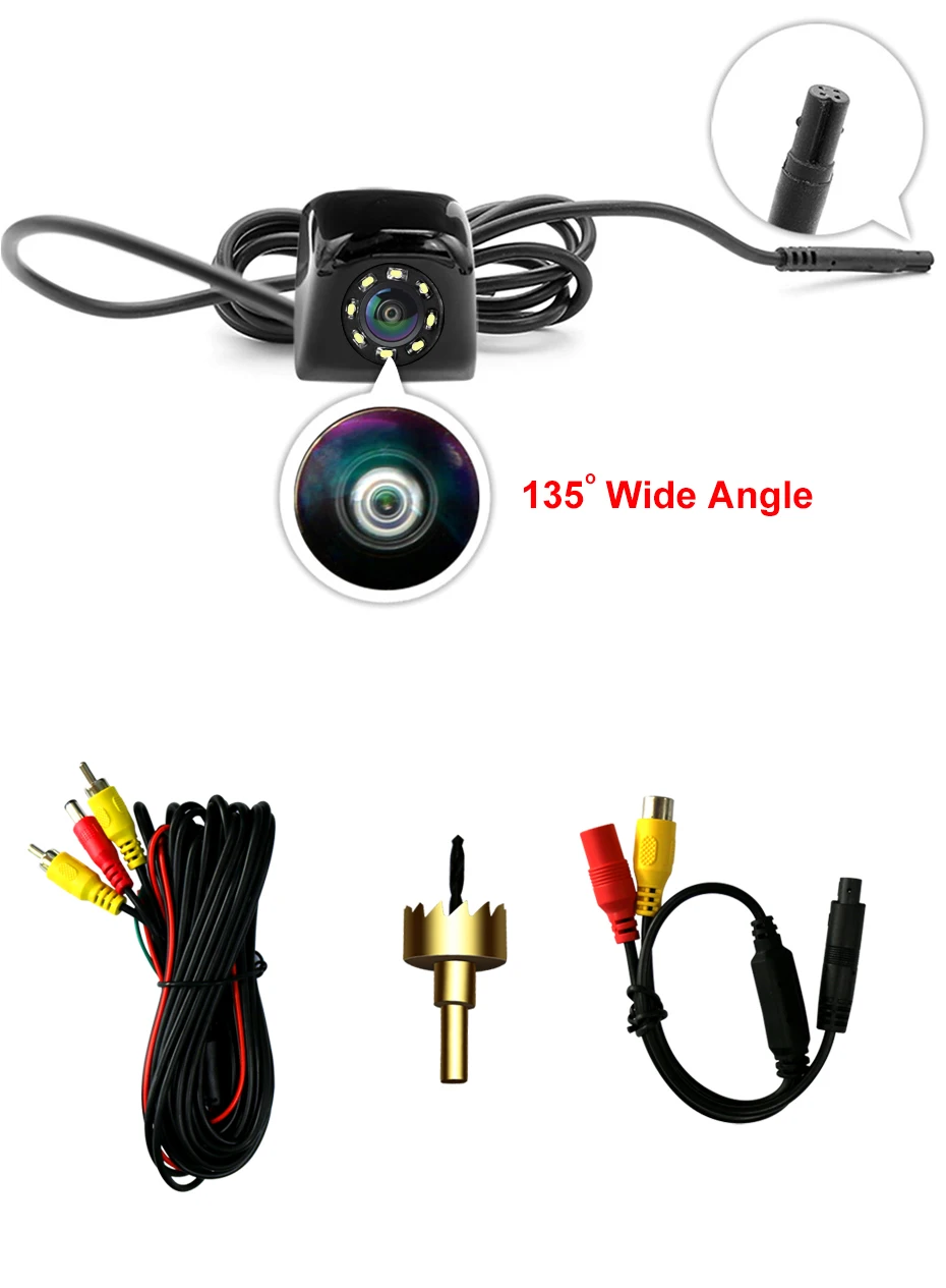 AHD Night Vision Reversing Auto Parking 170 Degree Car Rear View Camera Waterpro