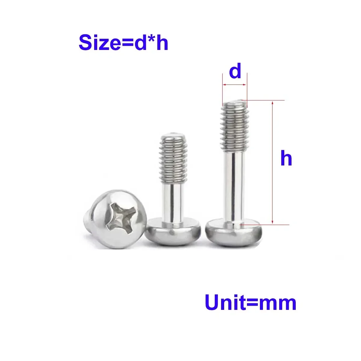 304 Stainless Steel 818 Pan Head Cross Locking Screw/Round Head Locking Screw Half Tooth