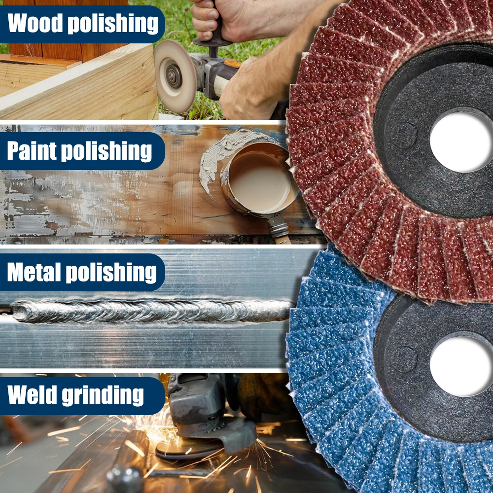 XCAN 1/5 Pcs Flap Polishing Wheel Disc 2Inch(50mm) Angle Grinder Sanding Discs 80 Grit Grinding Wheels for Wood Metal Buffing