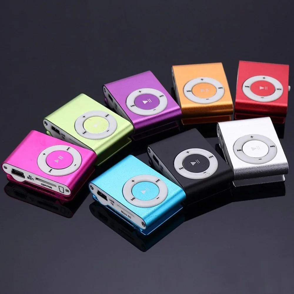 Portable Metal Screenless Card Mp3 Iron Clip Mp3 Player Student Sports Player Creative Mp3 Player Gift