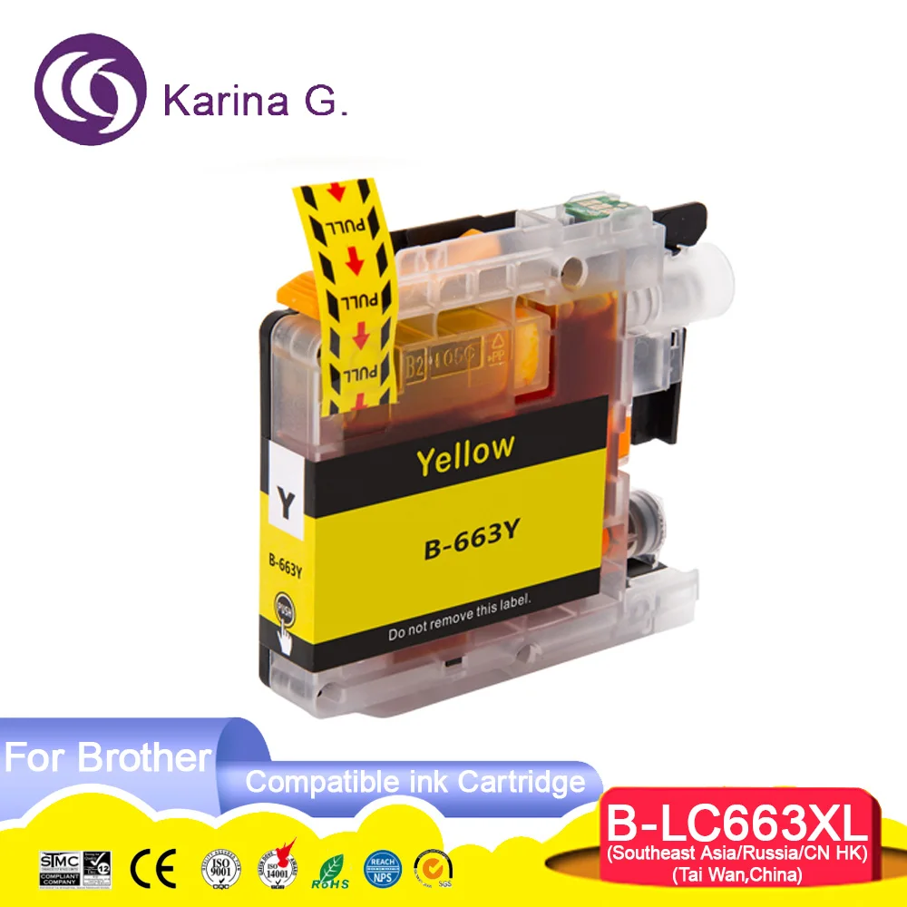 LC663 LC-663 Premium Compatible Color Inkjet Ink Cartridge for MFC-J2720 MFC-J2