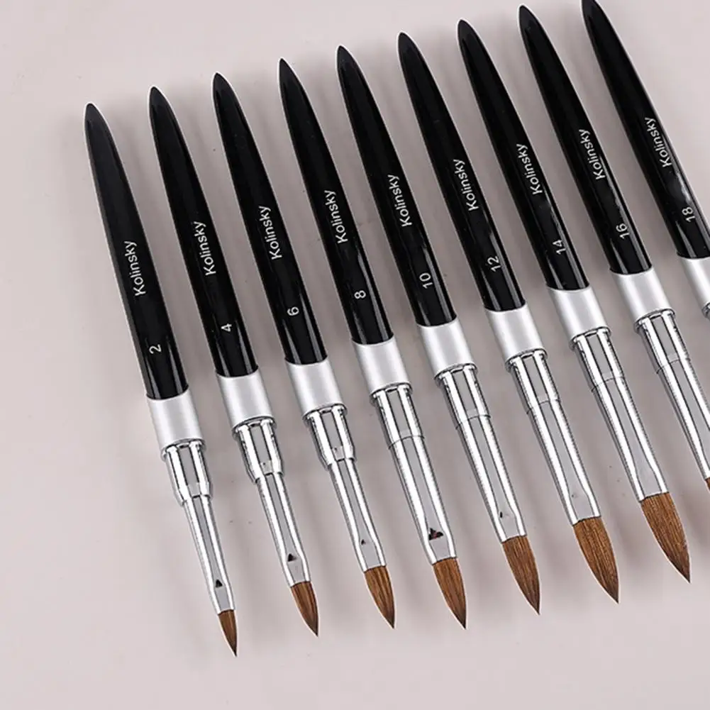 

Nail Art Brush Nail Extension Brush Professional Nail Art Brush with Metal Handle Soft Faux Mink Bristles for Manicure