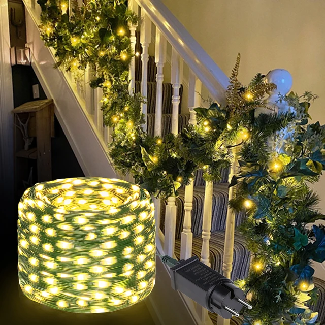 Guirlande lumineuse LED solaire imperméable pour l'extérieur, décoration  féerique de noël, jardin, fête de mariage, nouvel an - AliExpress