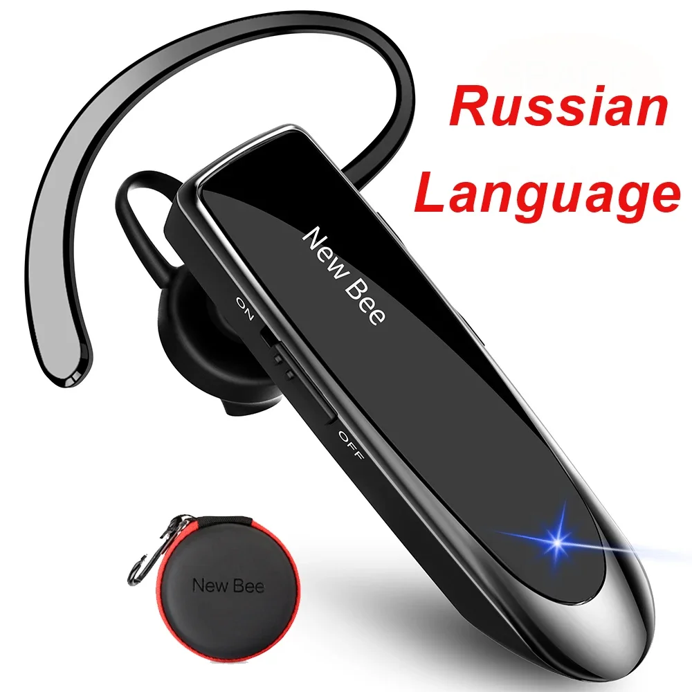 Bluetooth Headset with 24-Hour Battery and Mute Function
