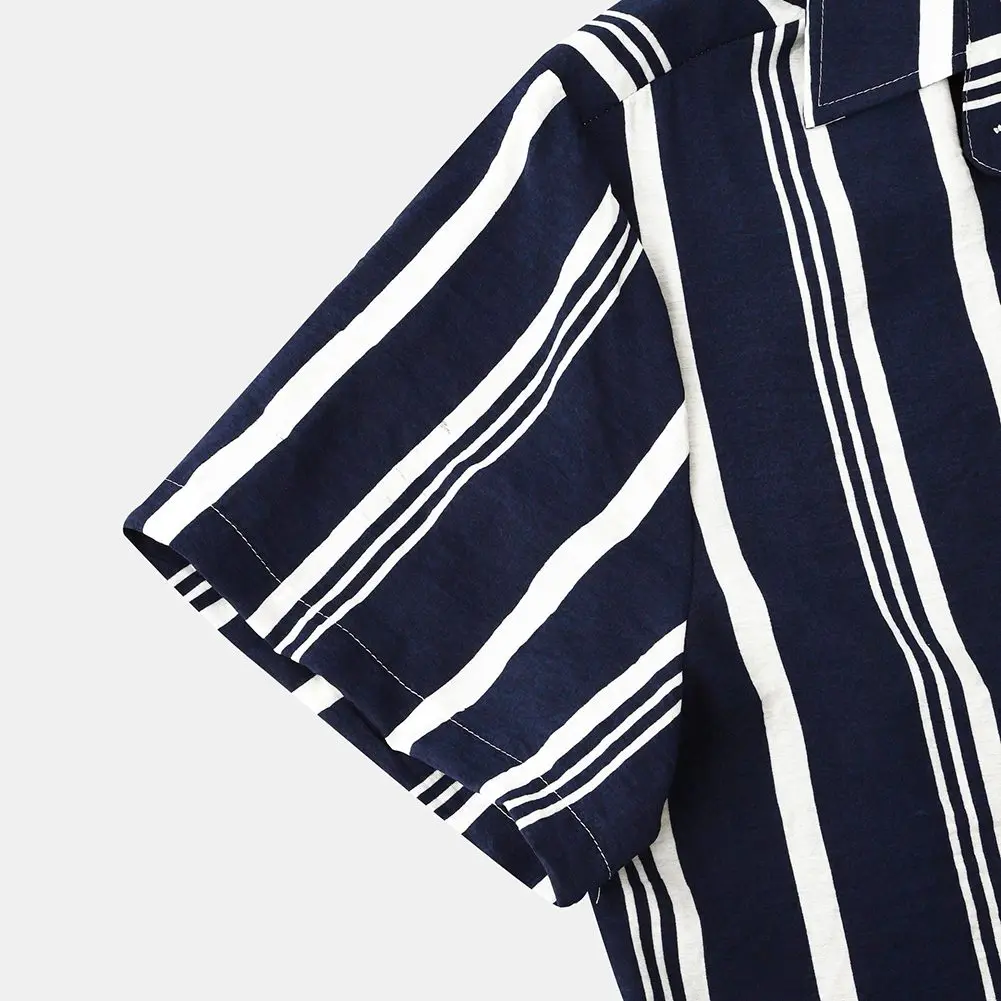 

Men Clothing Shirt Oversized Short Sleeve Soft Stripe Stylish 3d Printing Casual Comfortable Hawaiian Brand New