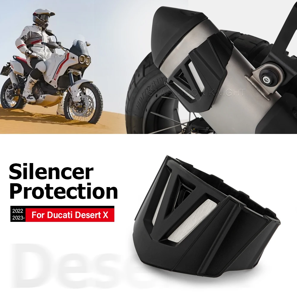 Coperchio Di Protezione Del Silenziatore Posteriore Protezione Del Silenziatore Del Tubo Di Scarico Posteriore Per Ducati Desert X Desertx 2022 2023-A