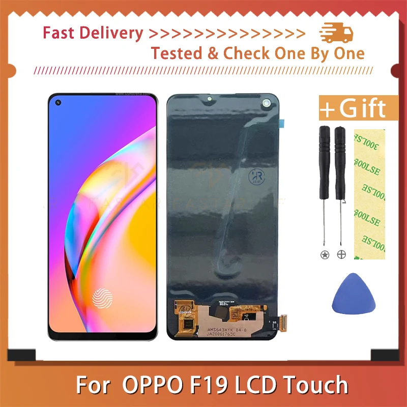 6.43 "Oled Per Oppo F19 A94 A74 4G 5G Lcd Touchscreen Digitizer Assembly Sostituzione Oppo F19 Pro Screen Display