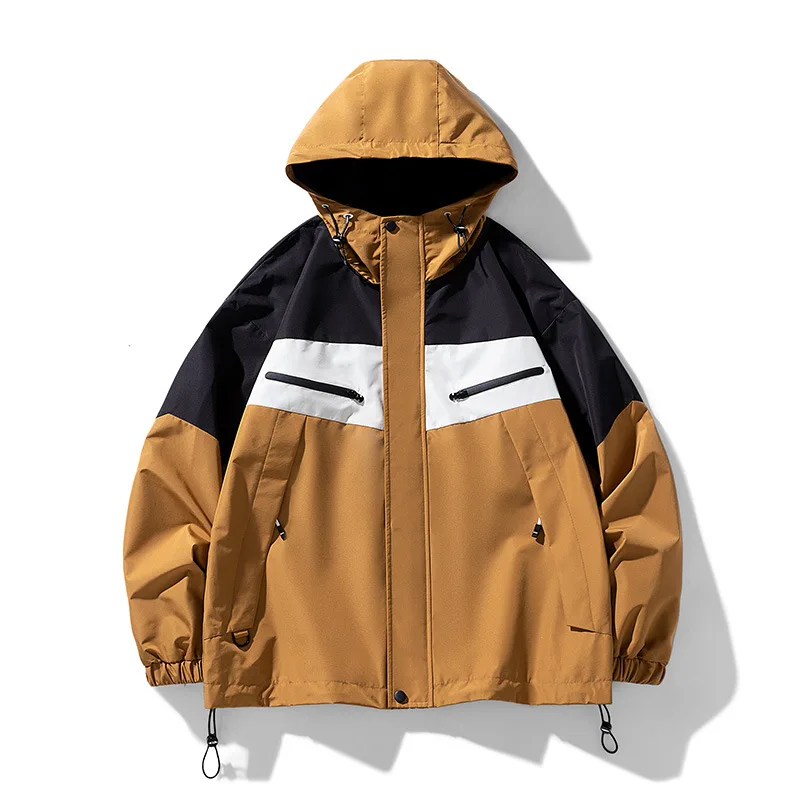 2024 Autumn Fashion Loose and Handsome Casual Jacket Men's Waterproof Top Spring and Autumn Couple Coat Hooded Coats