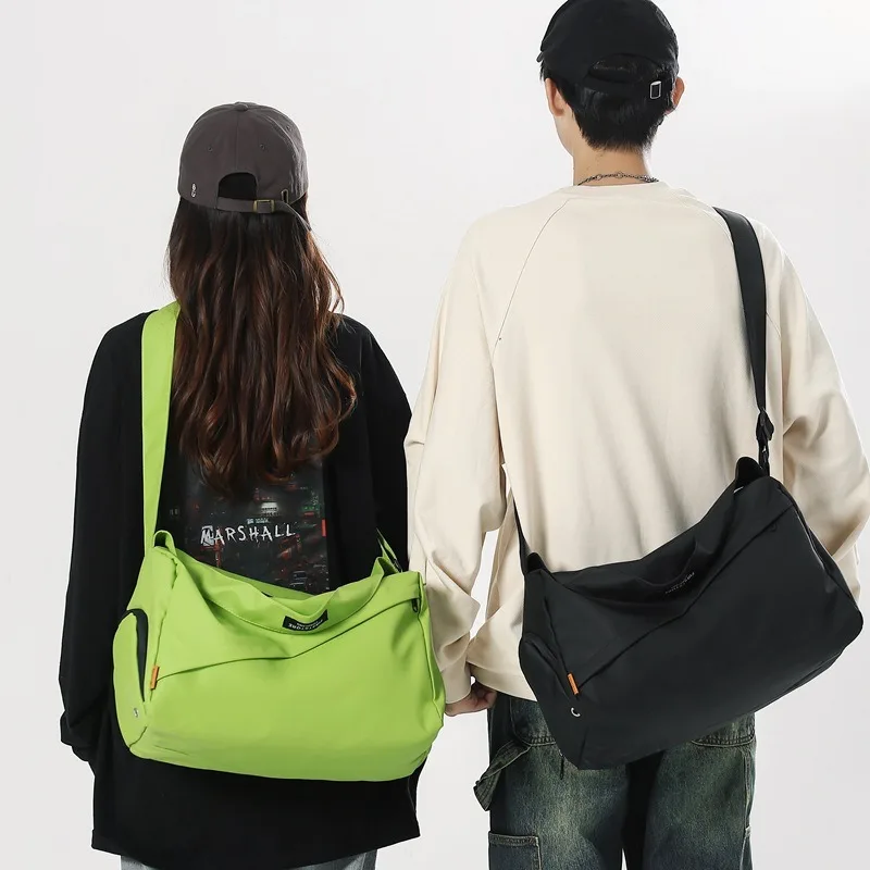 Shoulder Bag Handbag Simple Solid Color Zipper Unisex Large Capacity Daily Use Travel Perfect for Casual Shopping and Fitness