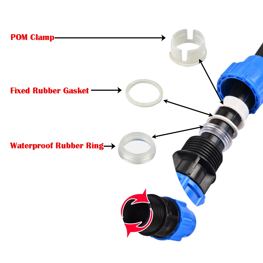 ANKROYU Lot De 4 Connecteurs De Tuyau D'eau Coudés En Plastique PE 25 Mm à 25 Mm Pour Raccord De Tuyau D'eau