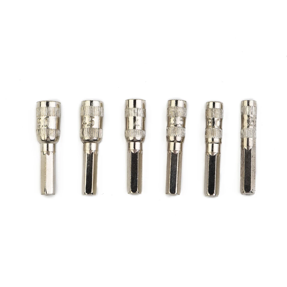 6 Stück 6-Punkt-Innensechskant H4 Sechskantschaft Mutter Treiber Schraube Metrisches Treiberwerkzeug Bohrer Metall 2,5 mm 3 mm 3,5 mm 4 mm 4,5 mm 5 mm – Detail 4