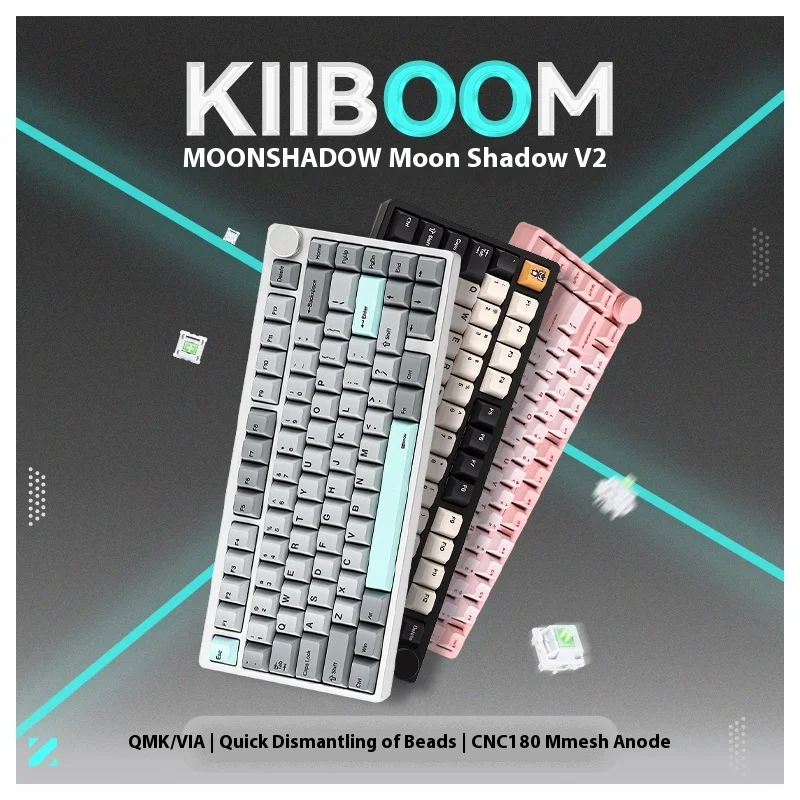 KiiBOOM Moonshadow V2 Teclado Mecânico Personalizado Liga de