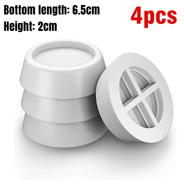 Universal Anti-Vibration Washing Machine Leveling Pads – Heavy-Duty Adjustable Height Base For All Washers (Top/Drum Load), Non-Slip Rubber Shock Absorbers With Tool-Free Installation B