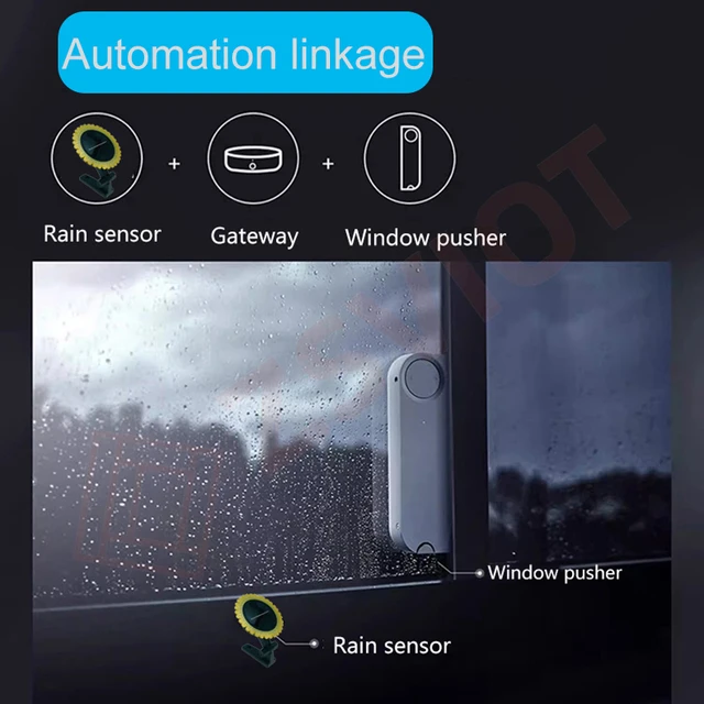 Tuya Smart Zigbee light and rain sensor 2-in-1 function, built-in lithium battery , Light and rainwater detection Smart life App 5