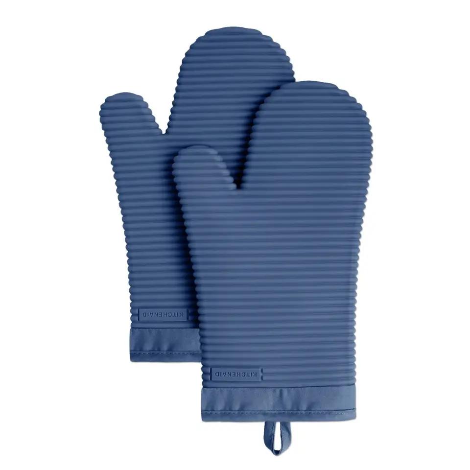 Guanti Da Forno In Silicone Antiscivolo, Resistenti Al Calore Fino A 250°C, Extra Lunghi 32,5 Cm, Impermeabili, Colore Grigio